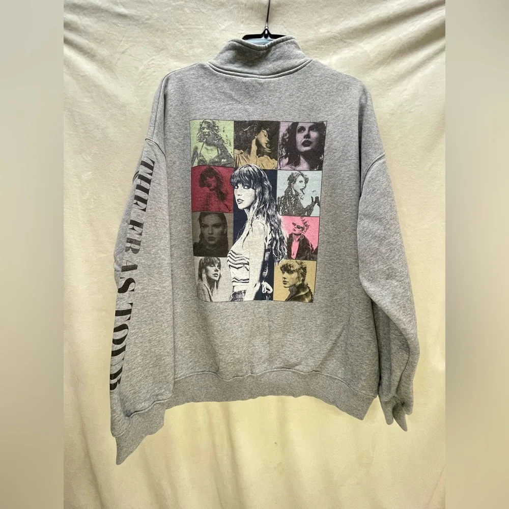 Taylor Swift era’s tour gray sweatshirt, quarter zip - Picture 5 of 8